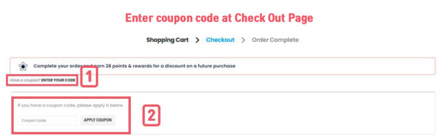 check out coupon