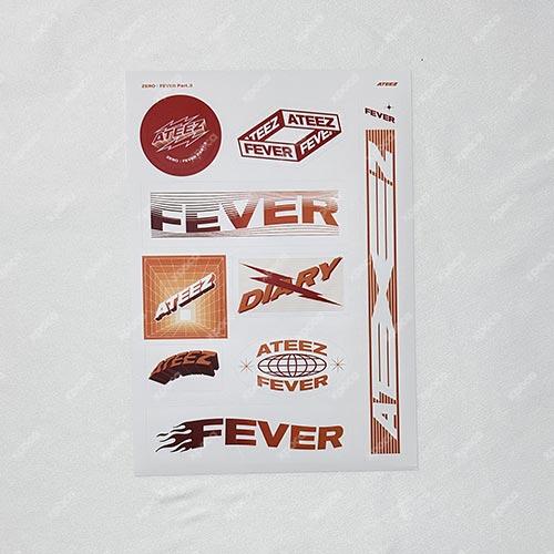 ateez fever diaryvercontents sticker